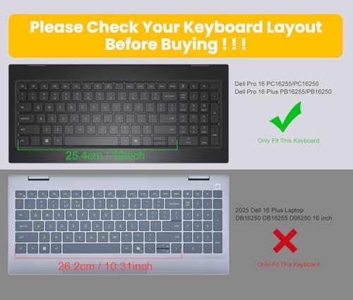 Protector de Teclado para Dell Pro 16 Plus y Max 18 2024-2026 miniatura 2
