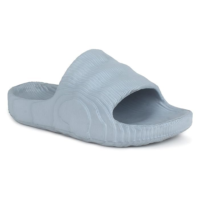 Happy Shopping - Alai Slipper Lightweight Flip Flops Stylish Comfortable Sliders for Boys & Mens. (Black, White, Grey, Blue,) Slider, (Grey)-image-6