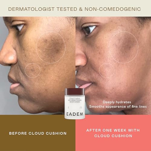 EADEM Cloud Cushion, Face Moisturizer Cream, Skin Care Ultra Repair Cream, Skin Barrier Repair, Hydrating Skincare Cleanser & Moisturizer with Peptides & Ceramides, Face Cleanser, 1.69 oz