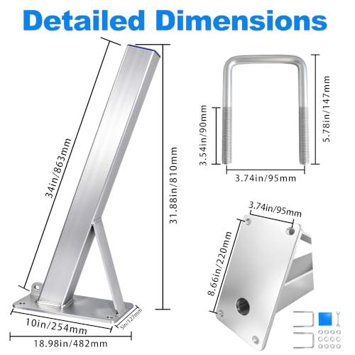 XIANGZI 4mm Hot-Dip Galvanized Boat Trailer Winch Stand with U-Bolts by XIANGZI - Used condition - Image 7