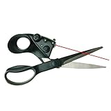 1pc Professional Laser Guided Scissors For Home Crafts Wrapping Gifts Fabric Sewing Cut Straight Fast With Battery