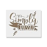 Simply Blessed Stencil - Create Meaningful Decor for Daily Inspiration, DIY Gifts