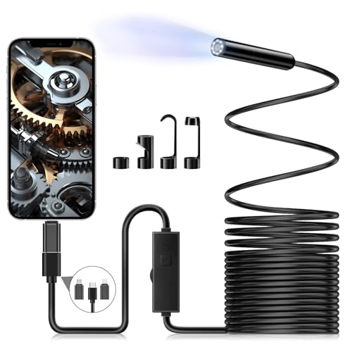 Endoscopio Per IPhone, Telecamera Di Ispezione Con Obiettivo Da 79 Mm Per Iphone E Ipad Boroscopio Con Cavo Semirigido Da 5 M Impermeabile Ip68 Compatibile Con Dispositivi Ios 90239324 Endoscopio Per IPhone, Telecamera Di Ispezione Con Obiettivo Da 79 Mm Per Iphone E Ipad Boroscopio Con Cavo Semirigido Da 5 M Impermeabile Ip68 Compatibile Con Dispositivi Ios 90239324