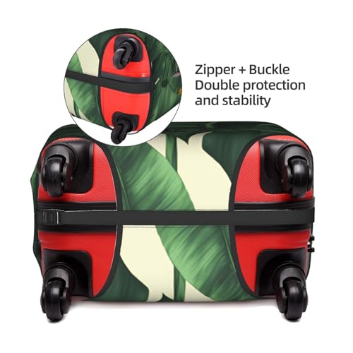 Tropical Palm Banana Leaves Print Decorative Travel Luggage Cover Concealed Zipper Suitcases Anti Scratch Dustproof4