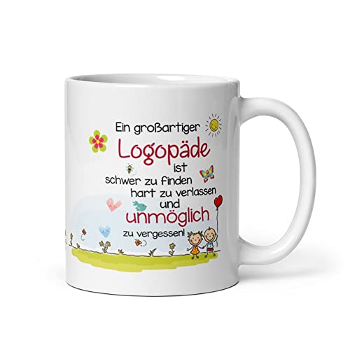 Kaffeebecher ~ Tasse - Ein gro&szlig;artiger Logop&auml;de - Abschiedsgeschenk Logop&auml;din - Logop&auml;de