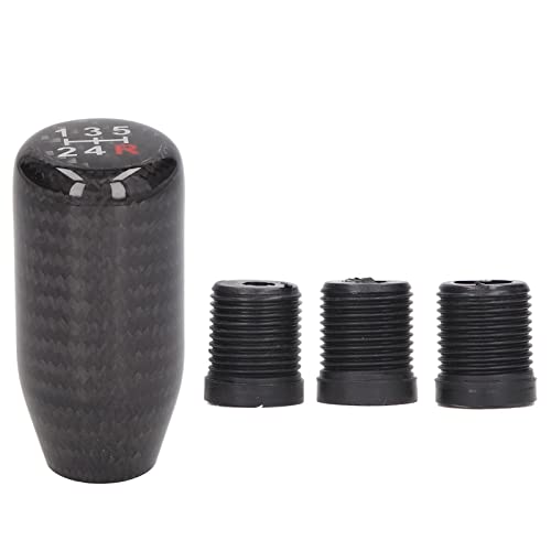 Carbon Fiber Shift Knob, for Automatic and Manual Vehicles, with M8 M10 M 12 Adapter, Gear Shift Knob Manual Shifter Knobs Car Shift Knob, Car Shifter Knob, Stick Shift Knobs