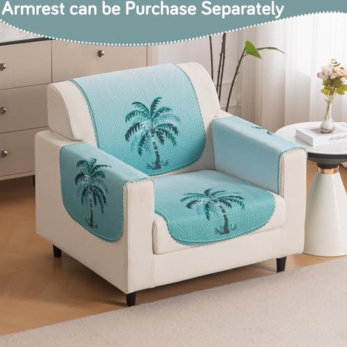 Image of HOKIPO HeavenHue Sofa Cover 1 Seater for Seat & Back, Island Breeze