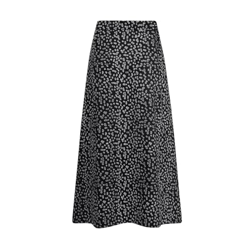 Generic Womens 2024 Summer High Waisted Flowy Slit Midi Skirts Casual Lightweight Boho Floral Beach Skirt3