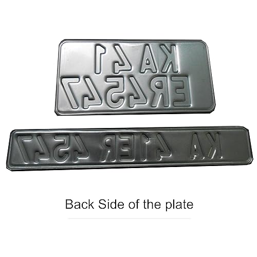 Image of Innovqaraj Embossed Ind Number Plate for Bike| Fancy | No Bar Or Serial Code| for Old Bike Only (Blue)