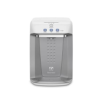 Electrolux Purificador de Água Gelada Fria e Natural Elétrico Compacto Eletronico placa Alerta troca de Filtro refil 12 meses ou 3000l Painel Touch Bivolt Branco PA21G