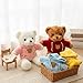 Junkin 5 Pcs Bear Doll Clothes Stuffed Animal Clothing Accessories Cotton Plush Toy Clothes Bear Sweater Outfit Fit Most 14–18 Inch Bears Animal Plush Dolls Gifts(Pink,Blue,Red,Yellow,Brown,Cute)