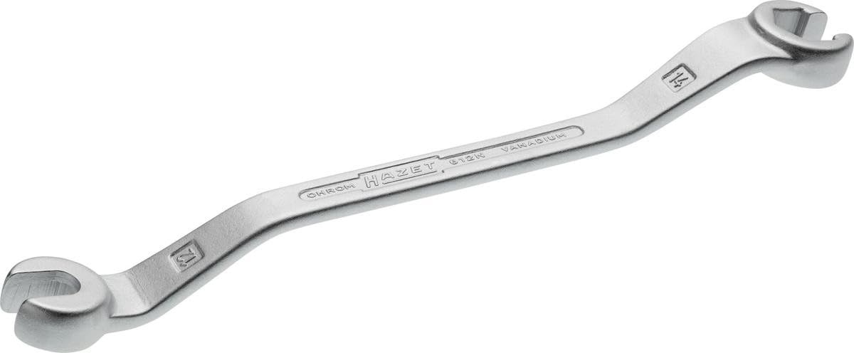 Hazet Chrome-Plated 612N-12X14 198.5 Mm Hexagon Profile Double Box-End Open Wrench