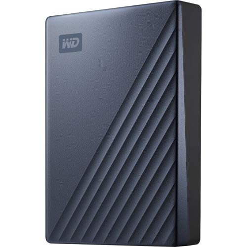 外付けポータブルUSB 3.0 256ビット暗号化標準My Passport Ultra 4TBハードドライブ-ブルー。