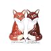Pacific Giftware Hugging Foxes Magnetic Ceramic Salt and Pepper Shakers Set