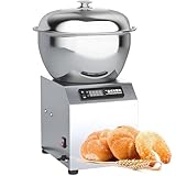 ExoticaBlend Amasadora Comercial con Recipiente de Acero Inoxidable de Grado Alimenticio, Tapa y Temporizador, Amasadora Eléctrica de Espiral para Restaurantes, Panaderías y Pizzerías 5kg