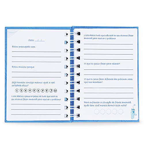 Caderno da Ansiedade Capa Dura, Toque Aveludado, Tam. A6, 60 folhas, Masculino