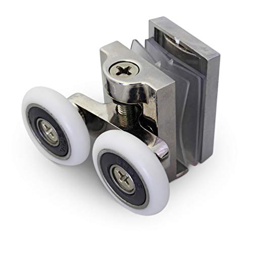 IMIKEYA 2 peças de rolos de porta de chuveiro de liga de zinco, duas polias para casa, quarto, cozin