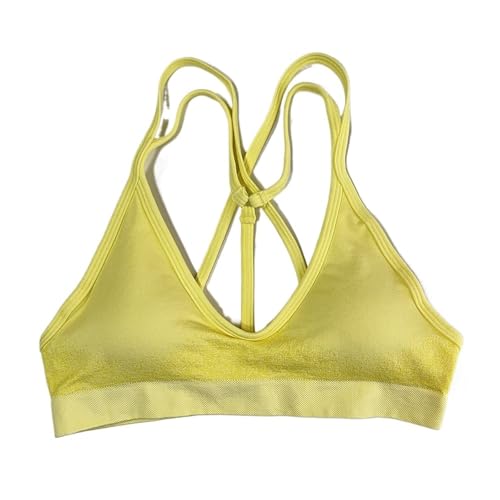 Sujetador deportivo halter para mujer con espalda cruzada y relleno