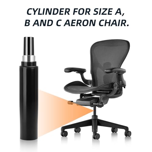 Image of Heavy Duty Gas Lift Cylinder for Herman Miller Aeron Chair 4 Hydraulic Piston with 380 lbs, Top Activated Office Chair Hydraulic Cylinder Replacement