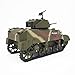 iREOGAME 1/16 Remote Control Tank, M5A1 Stuart Light Tank Model with Sound, Light Effects and Telescopic Smoking Exhaust, Two Batteries - Marine Corps Version