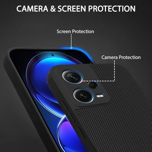 Image of TOUCCH Liquid Silicone Case Cover for Mi Redmi Note 12 Pro Plus 5G / Mi Note 12 pro+| Shock Proof & 360 Protection| Premium Black Cover for Mi Note 12 Pro Plus 5G | Silicone Sand Blast - Black