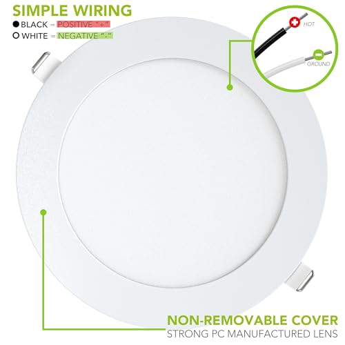 5 Pack Leisure LED RV Boat Recessed Ceiling Light 720 Lumen Super Slim LED Panel Light DC 12V 5.75" 9W Full Aluminum Downlights (Natural White)