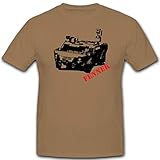 Spähwagen Fennek Bundeswehr Bund Panzer 4 Rad Panzerspähwagen - T Shirt #7174, Größe:XXL, Farbe:Sand