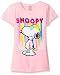 Peanuts Big Girls' Short Sleeve T-Shirt Shirt, Light Pink, Medium-8/10