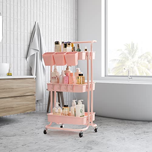 Danpinera RC01-P 3 Tier Rolling Utility Cart thumb #1