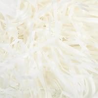DWFEYOI Raffia Hamper Shreds Geschreddertes Seidenpapier Füllmaterial, Geschenkfüllung Papierschnitzel für DIY Party Hamper Füllung und Geschenkverpackung für Geschenkbox Dekorations (Weiß,100g)