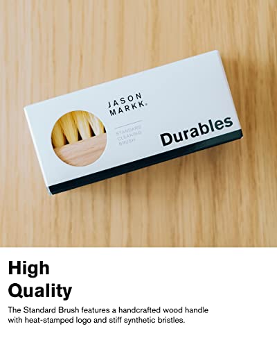 Jason Markk Standard Cleaning Brush - Handcrafted Wood Handle - Synthetic Bristles - Tough On Stubborn Stains & Dirt On Midsoles - Great For All-Around Shoe Cleaning - Works On Most Materials #TOP3