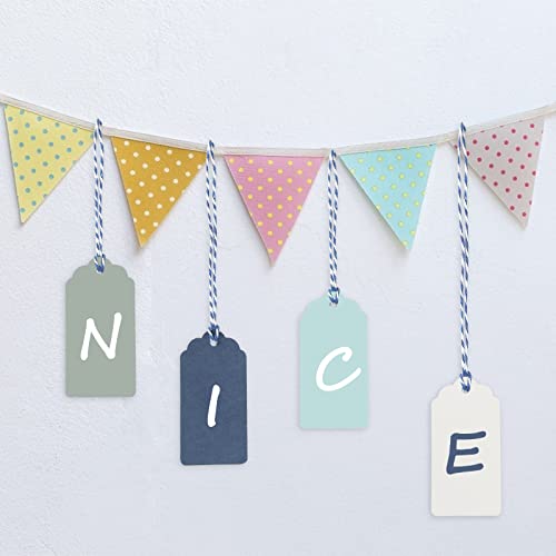 Sallyfashion 200 Pcs Colored Gift Tags, Hanging Tags With String, Paper Tags For Gifts Arts And Crafts Wedding Birthday Holiday #TOP4