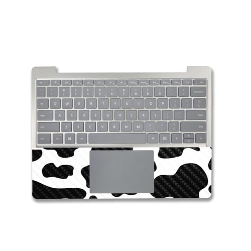 Image of MightySkins Carbon Fiber Skin Compatible with Microsoft Surface Laptop Go 3 (2023) Full Wrap Kit - Cow Print | Protective, Durable Textured Carbon Fiber Finish | Made in The USA