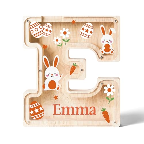 Image of Personalized Easter Letter Piggy Bank for Kids