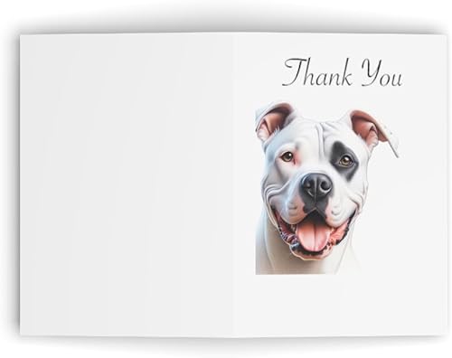 Miniatura 3 de DistinctInk Greeting CardNote Card -Dogo Argentino Colored Pencil Drawing Birthday - PACK of 5