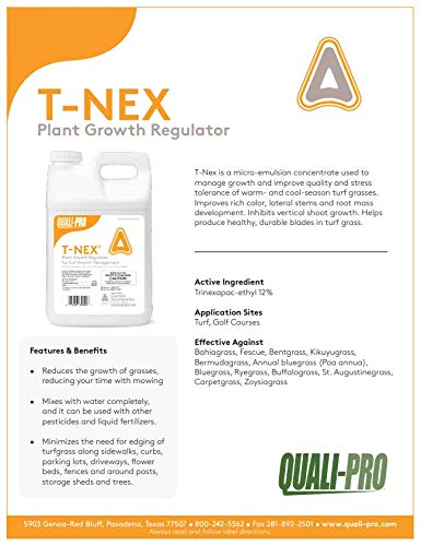 Quali-Pro T-Nex Plant Growth Regulator (Primo Maxx) - Manage Growth, Improve Quality and Color, Helps Produce Healthy, Durable Blades in Turf Grass (1 Gallon) - Thumbnail 2