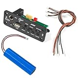 ElectroSys Bluetooth MP3 Decoder Module with Mic, FM/USB/SD/AUX Support | 1200mAh Battery | Remote Control | 5V Stereo Audio Player for DIY Speaker, Electronics & Hobby Projects (Set of 1)