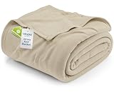 Utopia Bedding Knit Blanket King Size (90x102 Inches, Camel) Soft Lightweight Jersey Breathable Sweatshirt Blanket for Bed,Couch & Sofa