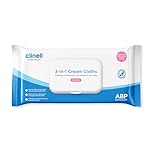 Clinell CONTIPLAN Incontinence Cleansing Cloths with Barrier Cream - All in One Cleansing Wipes Cleanses, Soothes and Moisturises - Pack of 25 Cloths