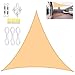 Voile d'ombrage, Bloque 95% Rayons UV Triangle 3x3x3m Voile de Soleil Le Vent Auvent Imperméable avec Corde Libre pour Jardin Terrasse Extérieur Patio Piscine