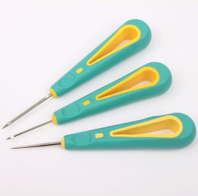 3 Pcs Green Round Hole Cone Hand Drills Punch Needle Candles Wick Tools for DIY Silicone Mould Making Punch Candle Making