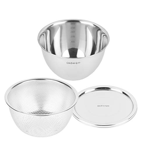 パール金属 ステンレス ザル20cm ボール20cm ボールカバー20cm 3点セット CooFooGoo AZ-5535