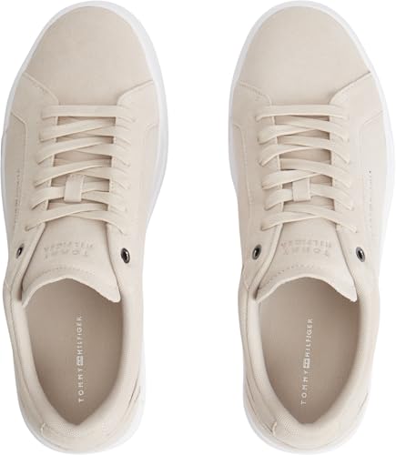 Tommy Hilfiger Herren Court Sneaker Premium aus Leder, Braun (Classic Stone), 44 – Ansicht 5