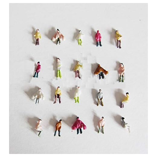 100 x Modelo Stehende Sitzende Figuras para maquetas Menschen Handbemalt 1:200 Spur Z
