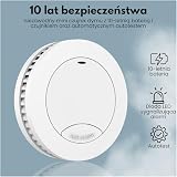 Aroha Safety Pro Mini Czujnik Dymu - Bateria 10 Lat - Bardzo Cienki Design - Zestaw 2 szt.