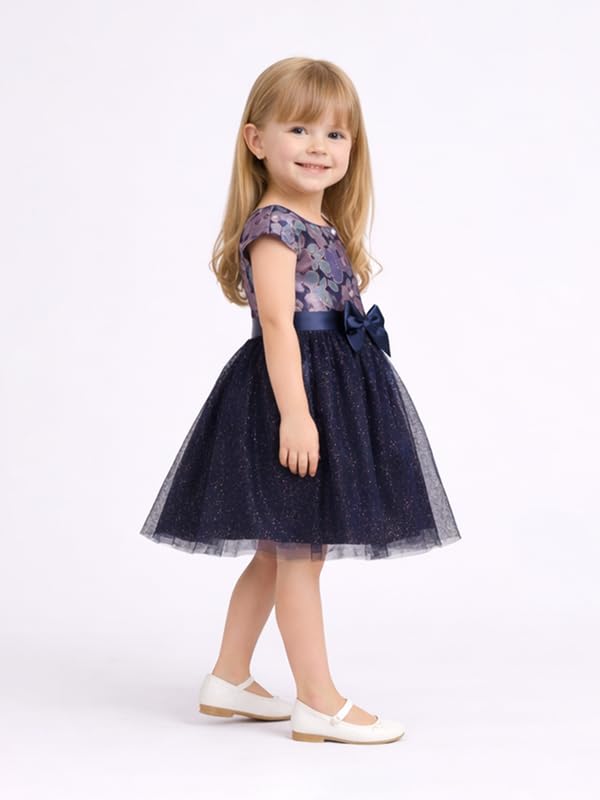 Image of Funshine Girls Spring Summer Casual Dress for Kids | Soft Breathable Comfortable Everyday Wear for Play School Outings Birthday Parties & Family Occasions | Stylish Lightweight Trendy Outfit