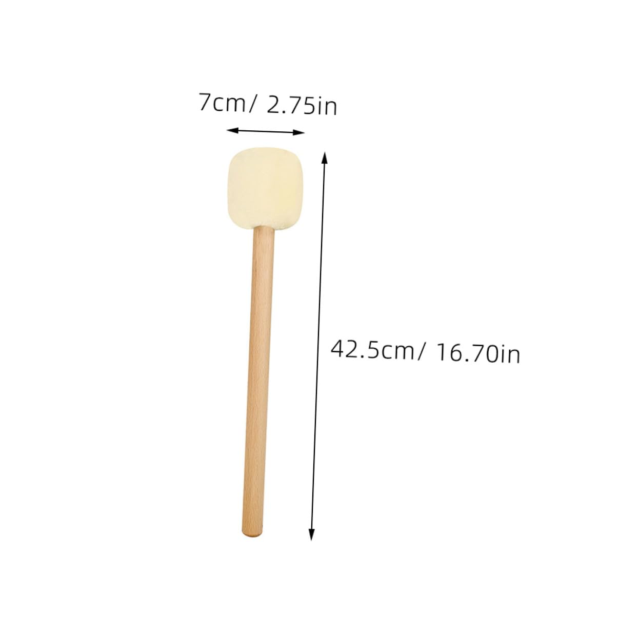 2 pezzi Bacchette per Batteria Mallet per Grancassa Manico in Faggio Testa in Pelliccia Morbida Comfort per Batteristi Principianti e Professionisti