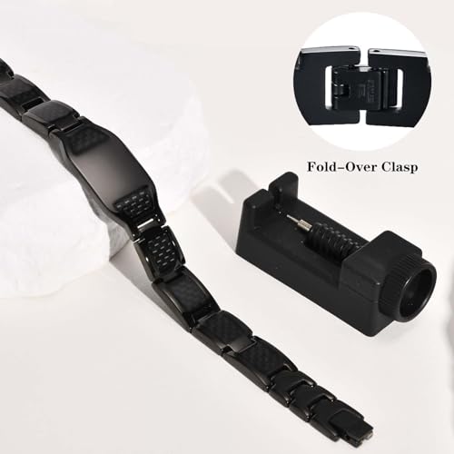 Hisatan Men's Customizable Personalized Link Bracelet with Multi-Pattern Stainless Steel Fashion Bracelet4