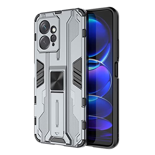 SEAHAI Case for Xiaomi Redmi Note 12 4G, Ultra-thin Protective Silicone TPU Shockproof Hybrid Hard PC Phone Cover, with Foldable Hidden Form Bracket - Gray SEAHAI Case for Xiaomi Redmi Note 12 4G, Ultra-thin Protective Silicone TPU Shockproof Hybrid Hard PC Phone Cover, with Foldable Hidden Form Bracket - Gray