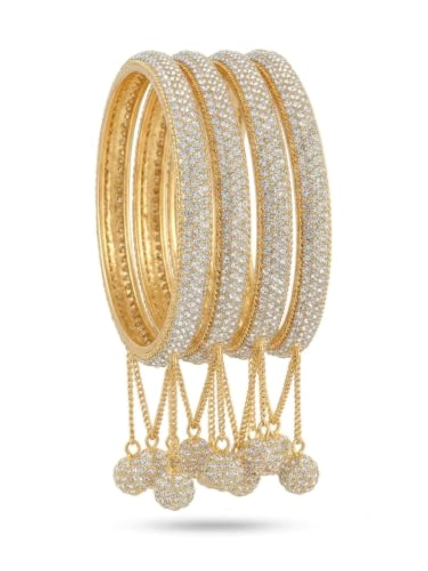 Crystal Stone Bangles Set, Bridal Wedding Jewelry